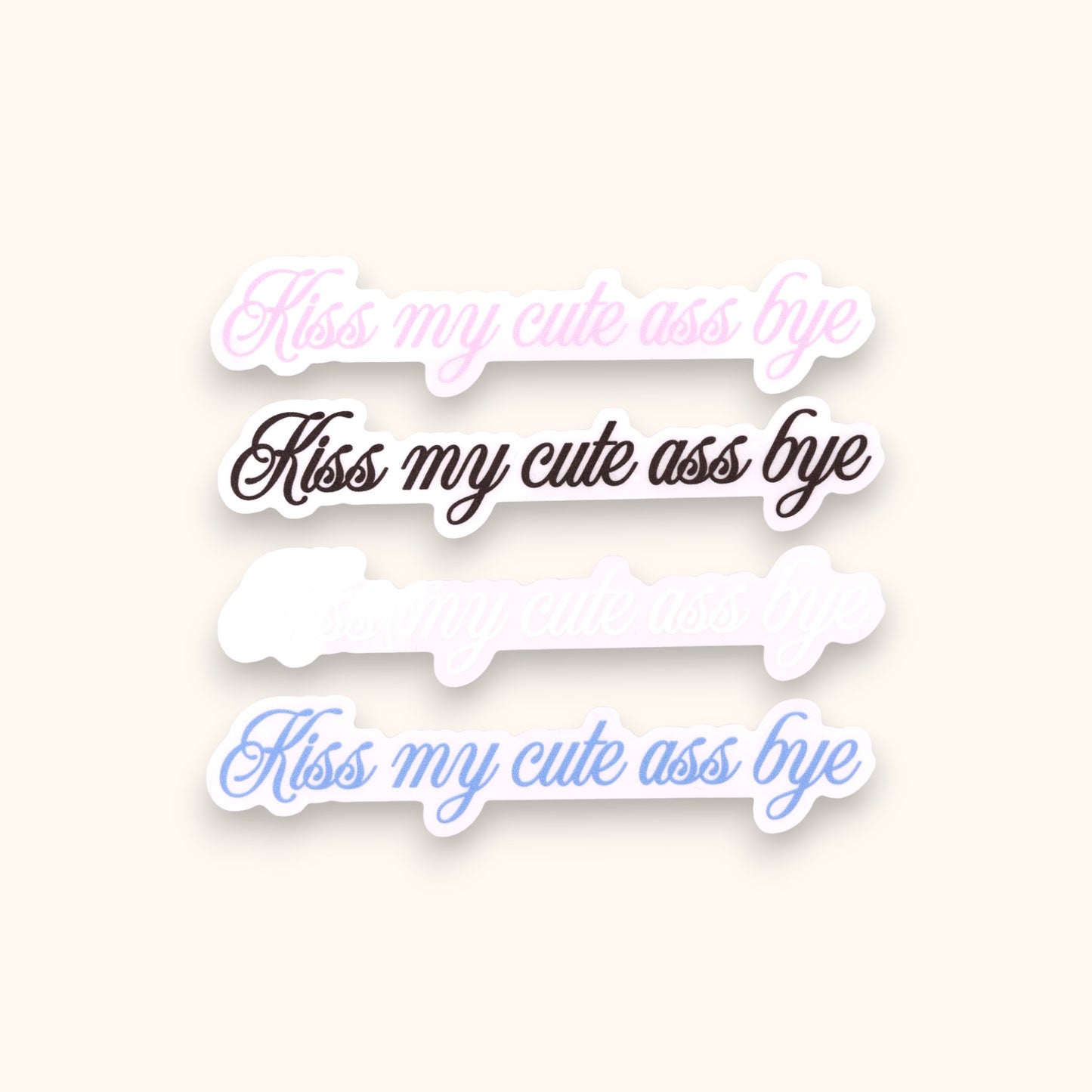 Kiss My Cute Ass Bye Mirror Cling | Good Graces Sabrina Window Cling | Short n’ Sweet