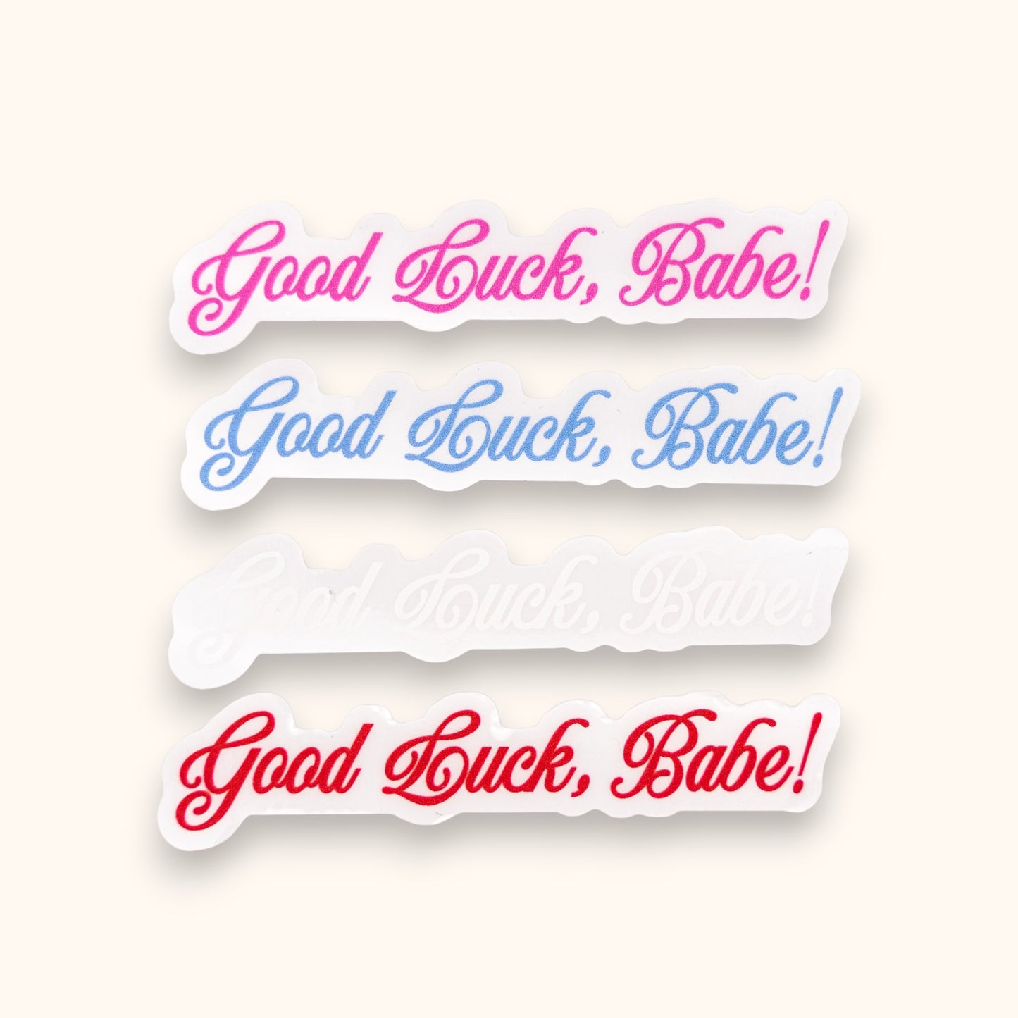 Good Luck, Babe! Mirror Cling | Chappell Window Cling