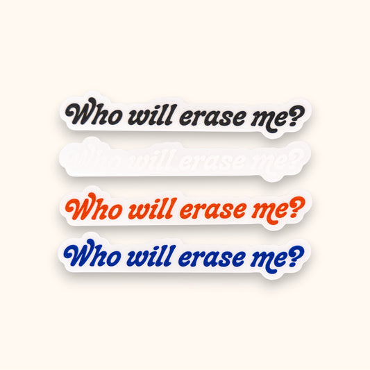 Who Will Erase Me? Mirror Cling Decal | Lizzy McAlpine Window Cling Decal