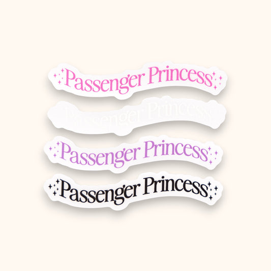 Passenger Princess Mirror Cling | Princess Window Cling | Car Window Sticker