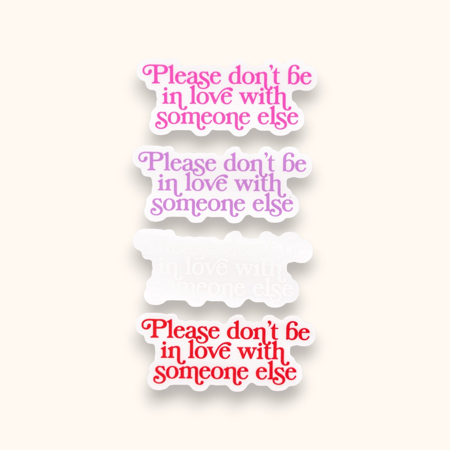 Please Don't Be In Love  Mirror Cling | Taylor Window Cling | SN