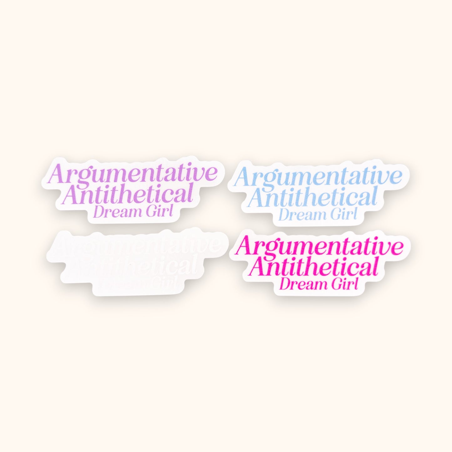 Argumentative Dream Girl Mirror Cling | Taylor Window Cling | Hits Different Decal