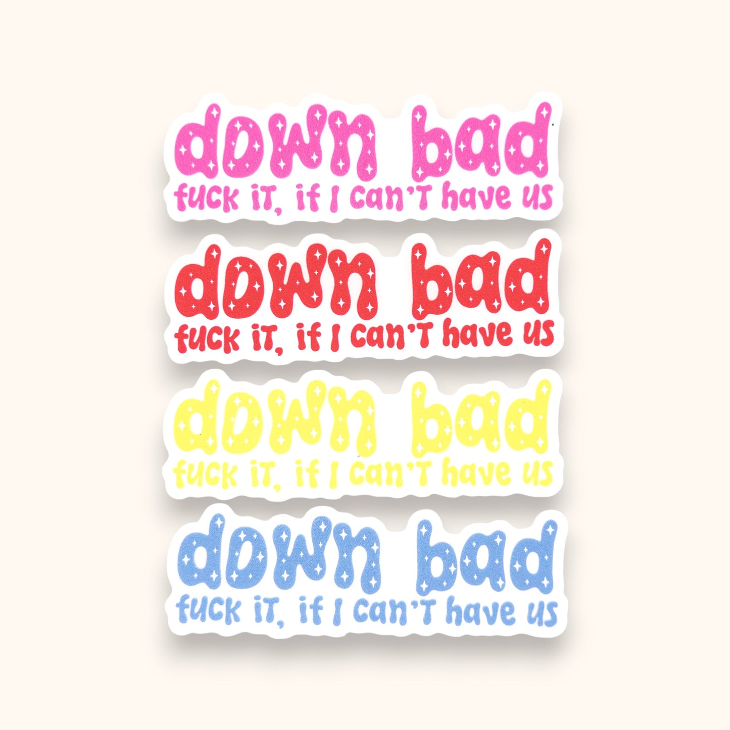 Down Bad Mirror Cling | Taylor Window Cling | Tortured Poet