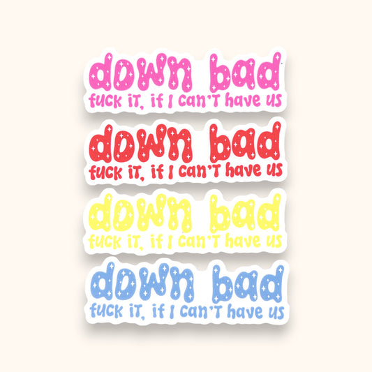 Down Bad Mirror Cling | Taylor Window Cling | Tortured Poet