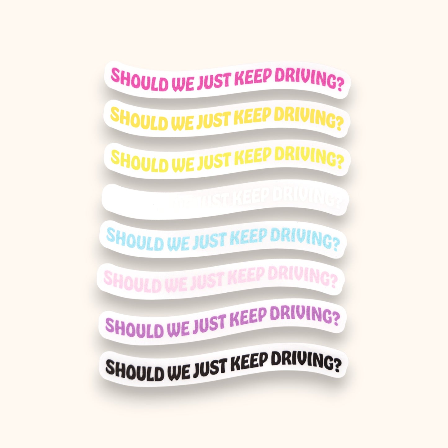 Should We Just Keep Driving Mirror Cling | Harry Window Cling Decal