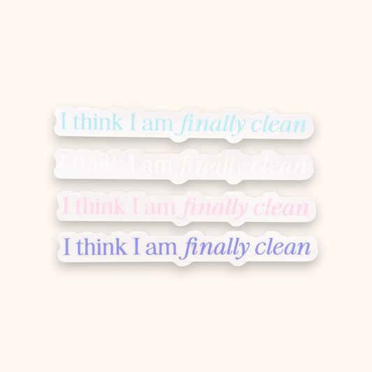 Finally Clean Mirror Cling | Taylor Window Cling | 1989 Decal