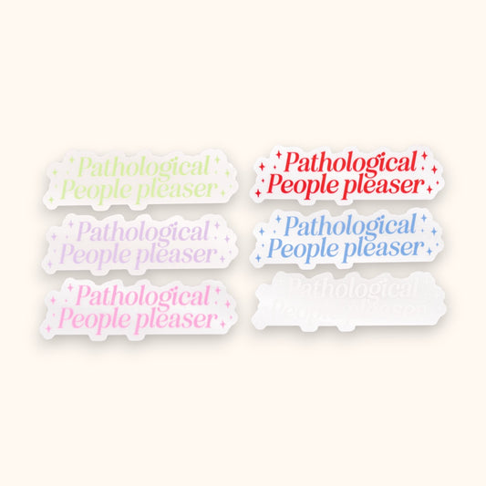 Pathological People Pleaser Mirror Cling Decal | Losing Me Window Cling Decal