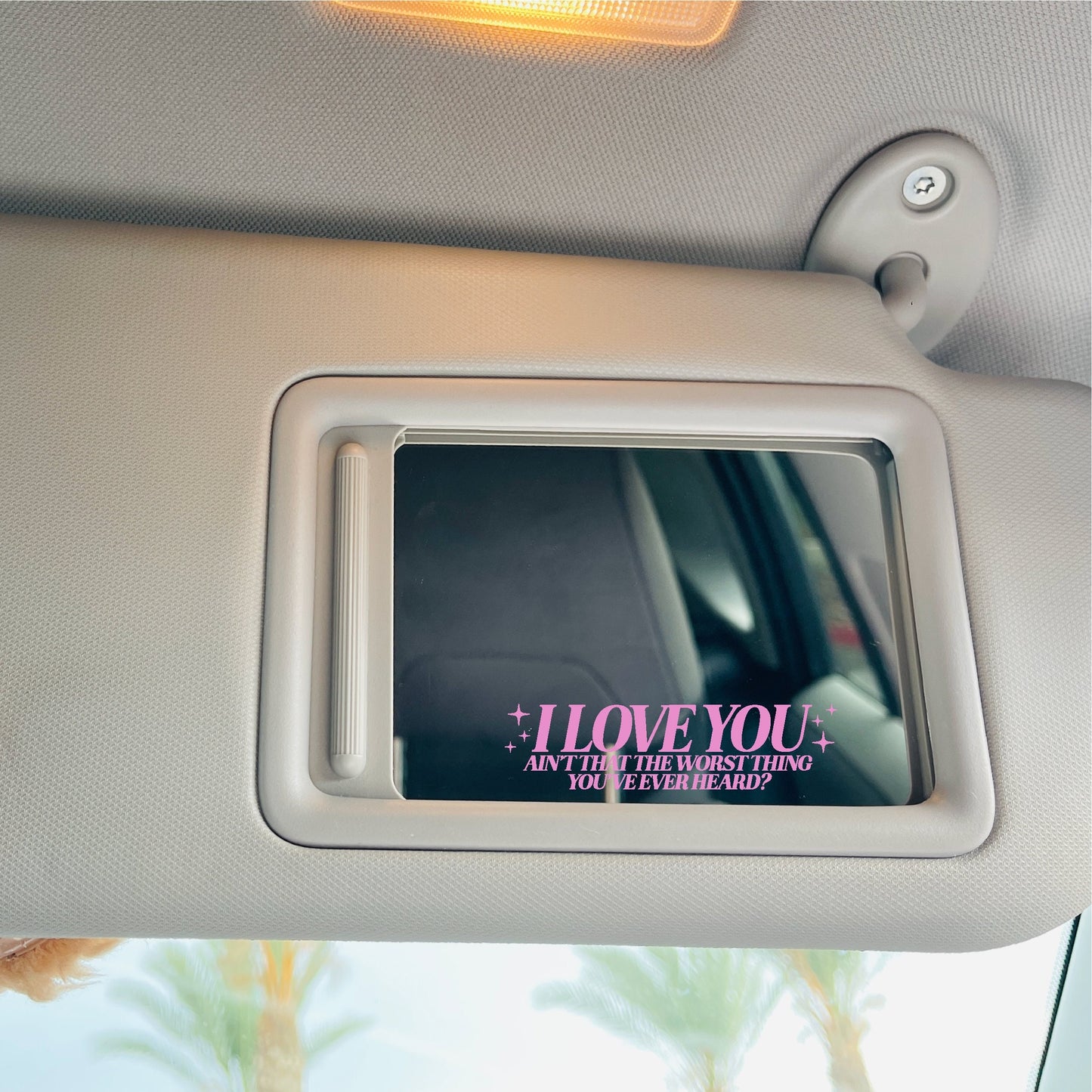 I Love You Mirror Cling | Summer Window Cling Decal | Lover Decal