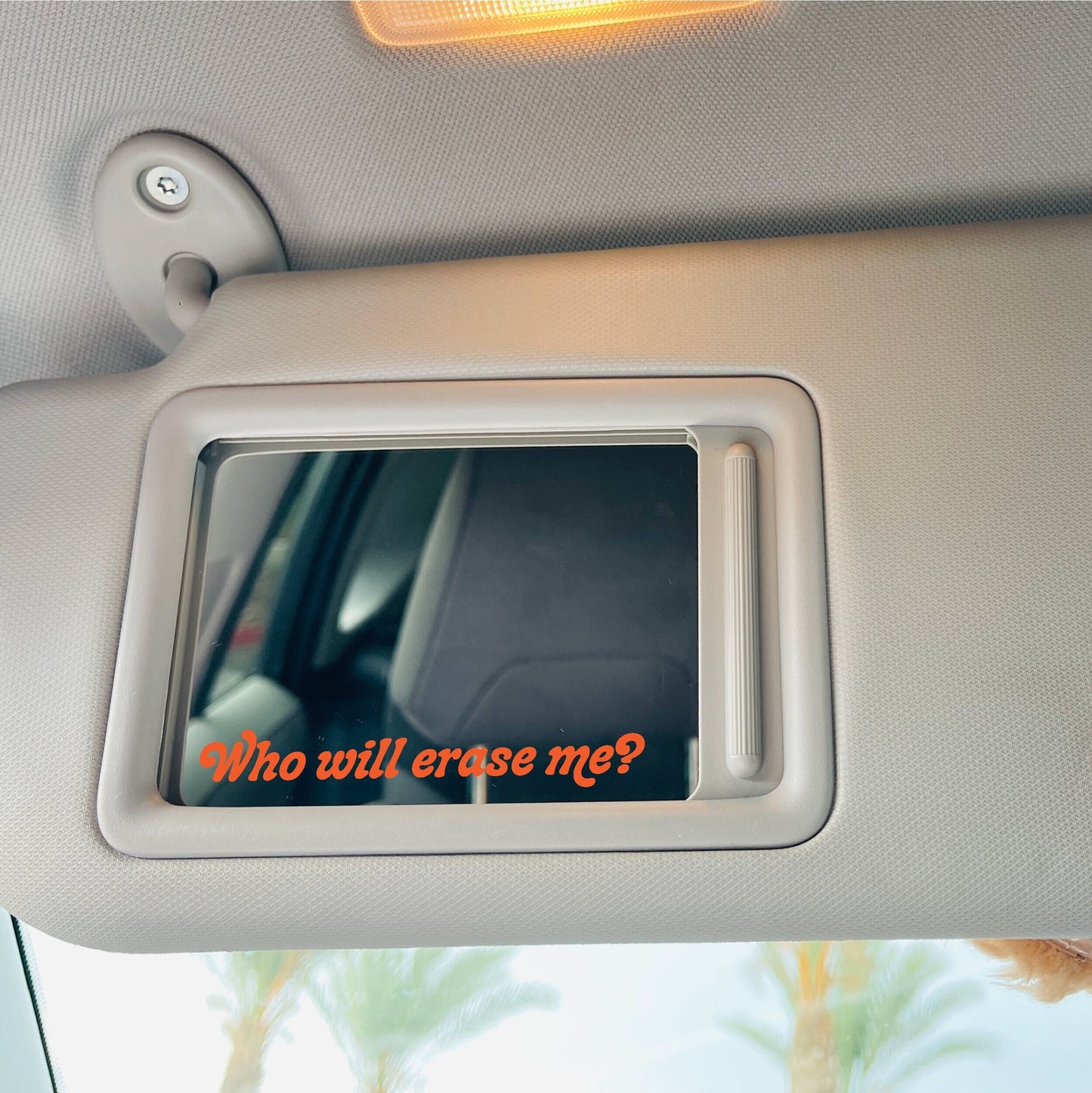 Who Will Erase Me? Mirror Cling Decal | Lizzy McAlpine Window Cling Decal